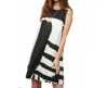 CLAIRE DESJARDINS WITH CONVICTION DRESS IN BLACK AND WHITE