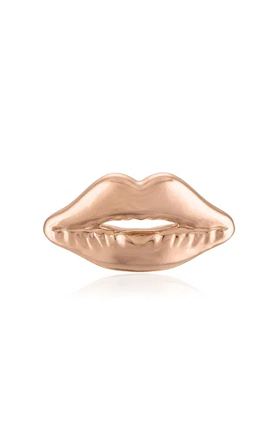Claire Florence 18k Gold Lip Pin (small) In Pink
