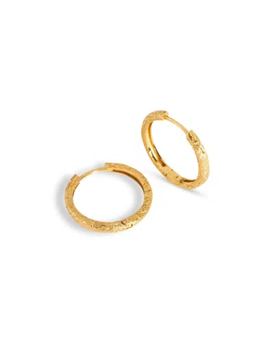 Claire Hill Designs Women's Antique-textured Gold Hoop Earrings