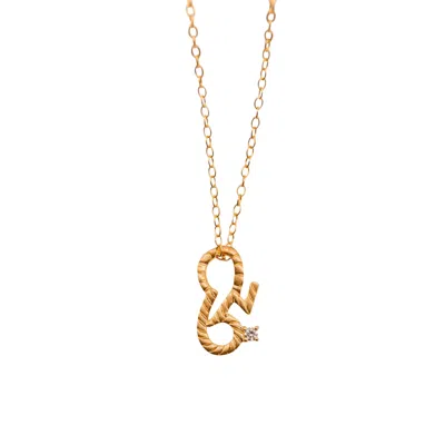 Claire Hill Designs Women's Brave Gold Shorthand Charm Necklace