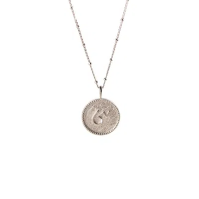 Claire Hill Designs Women's Brave Silver Shorthand Coin Necklace