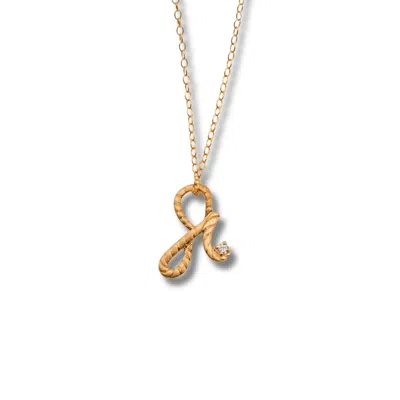Claire Hill Designs Women's Fearless Gold Shorthand Charm Necklace