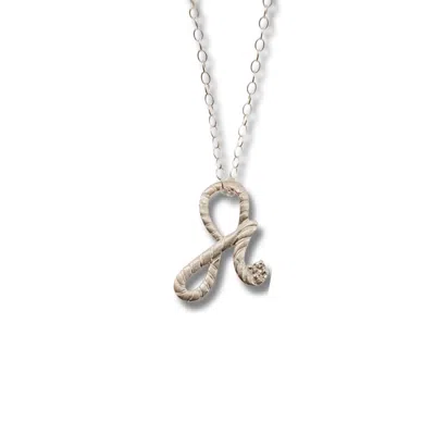 Claire Hill Designs Women's Fearless Silver Shorthand Charm Necklace