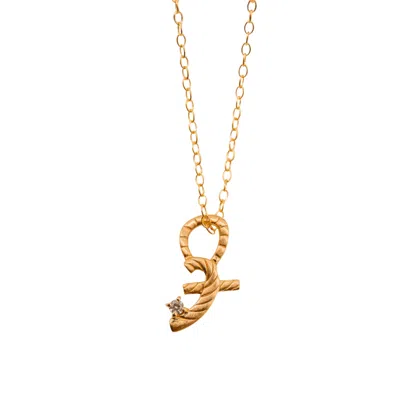 Claire Hill Designs Women's Great Gold Shorthand Charm Necklace