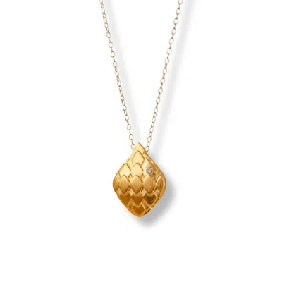 Claire Hill Designs Women's Lab-grown Diamond Art Deco Gold Necklace