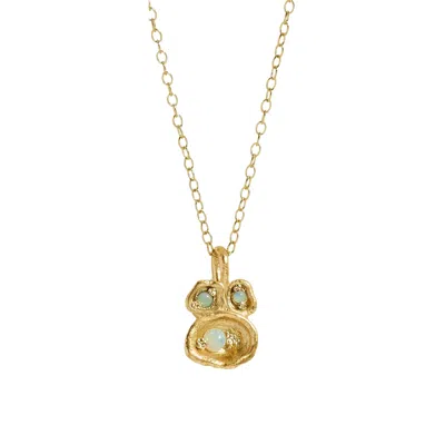 Claire Hill Designs Women's Opal Gold Lichen Pendant Necklace