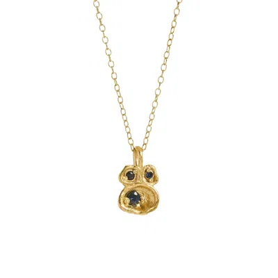 Claire Hill Designs Women's Sapphire Gold Lichen Pendant Necklace
