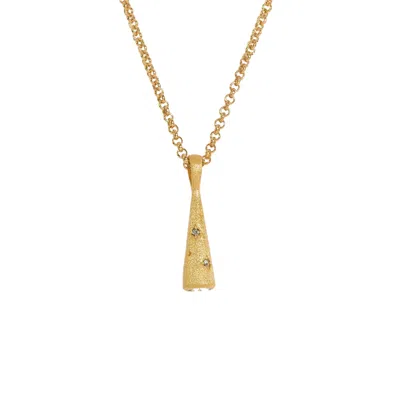 Claire Hill Designs Women's Sparkly Comet Gold Charm Necklace