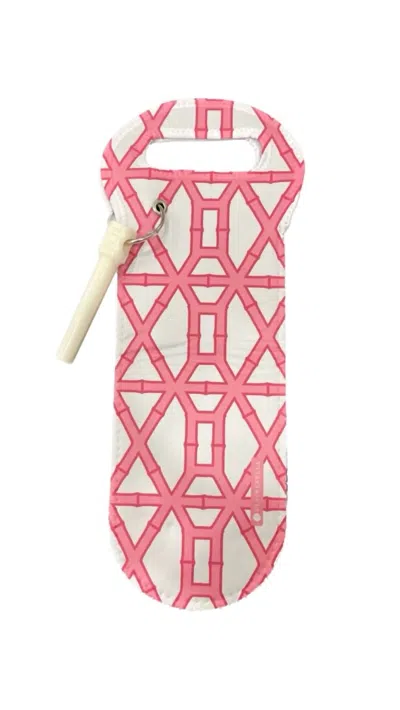 Clairebella Bamboo Wine Bag In Pink