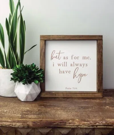 Clairmont & Co Faith Based Sign In Brown/white