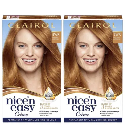 Clairol Nice' N Easy Crème Natural Looking Oil Infused Permanent Hair Dye Duo (various Shades) - 8wr Golden In White