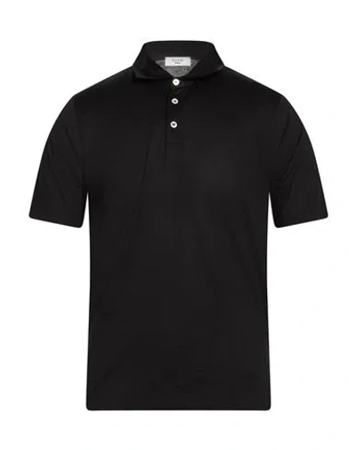 Claq Man Polo Shirt Black Size 40 Mako Cotton