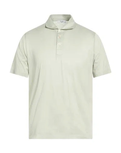 Claq Man Polo Shirt Sage Green Size 46 Mako Cotton
