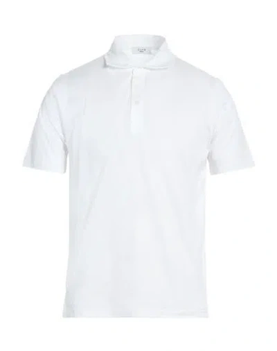 Claq Man Polo Shirt White Size 40 Mako Cotton