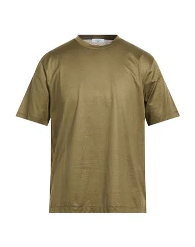 Claq Man T-shirt Military Green Size 42 Mako Cotton