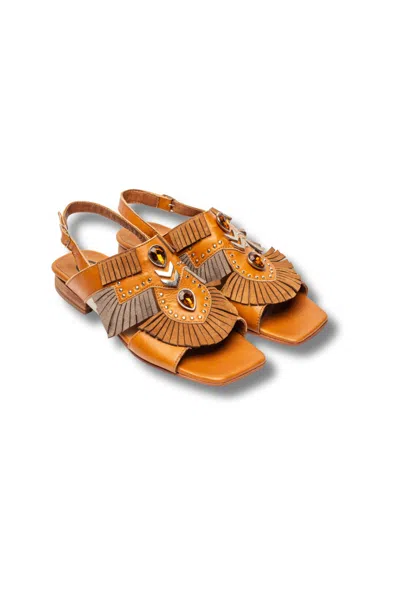 Clara Barcelo Women's Black / Brown Rock, Paper, Scissors In Orange