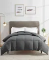 Clara Clark Down Alternative All Season Comforter, Full/queen In Gray