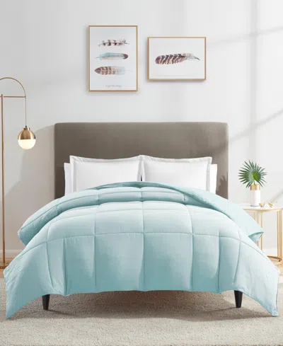 Clara Clark Down Alternative All Season Comforter, Full/queen In Light Blue Aqua