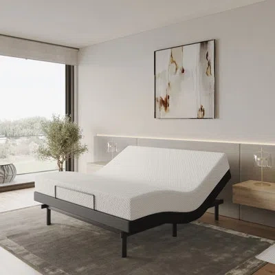Clara Clark Massaging Zero Gravity, Zero Clearance Adjustable Bed With Wireless Remote, Usb Ports & Led Lights