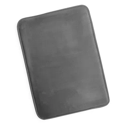 Clara Clark Ultra-soft Memory Foam Bath Rug With Non-slip Pvc Backing In Charcoal Stone Gray