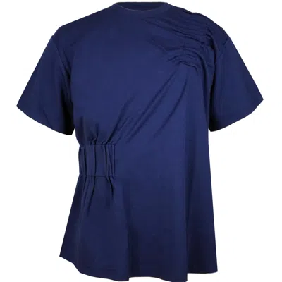 Clara Son Men's Blue / Neutrals Ruched T-shirt