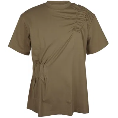 Clara Son Men's Neutrals Ruched T-shirt