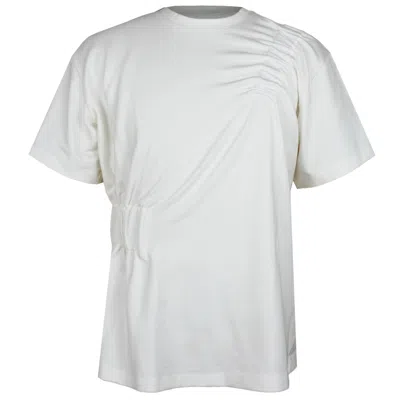 Clara Son Men's White / Neutrals / Blue Ruched T-shirt
