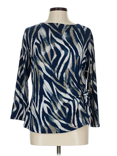 Pre-owned Clara Sun Woo 3/4 Sleeve Blouse In Blue