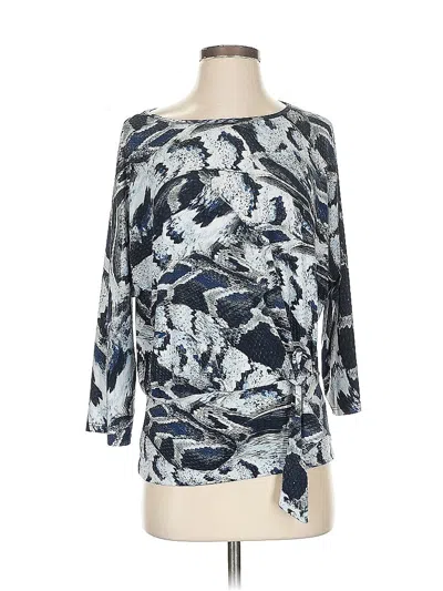 Pre-owned Clara Sun Woo 3/4 Sleeve Blouse In Blue