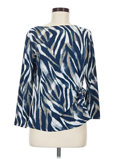 Pre-owned Clara Sun Woo 3/4 Sleeve Blouse In Blue
