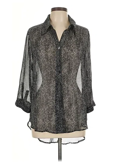 Pre-owned Clara Sun Woo 3/4 Sleeve Blouse In Gray