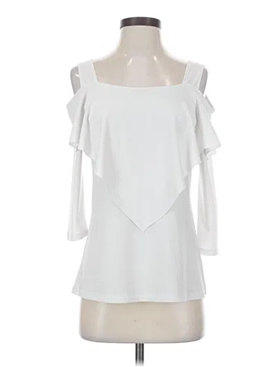 Pre-owned Clara Sun Woo 3/4 Sleeve Blouse In White