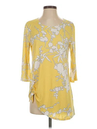 Pre-owned Clara Sun Woo 3/4 Sleeve Blouse In Yellow