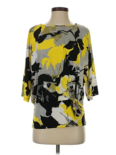 Pre-owned Clara Sun Woo 3/4 Sleeve Blouse In Yellow