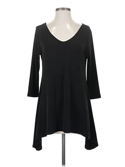 Pre-owned Clara Sun Woo 3/4 Sleeve Top Black V-neck Tops