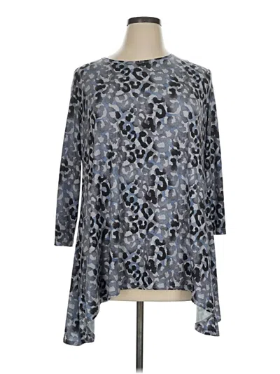 Pre-owned Clara Sun Woo 3/4 Sleeve Top Gray Boatneck Tops