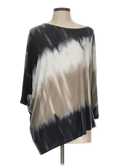 Pre-owned Clara Sun Woo 3/4 Sleeve Top Gray One Shoulder Neckline Tops