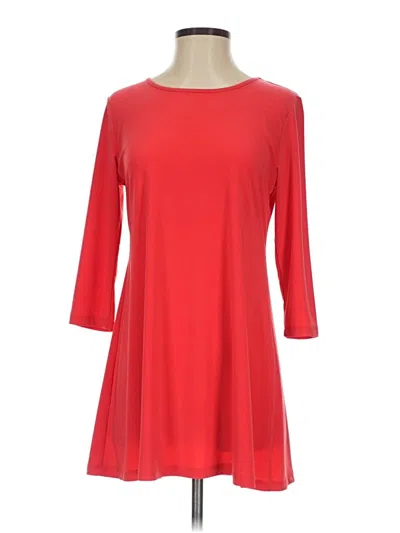 Pre-owned Clara Sun Woo 3/4 Sleeve Top Red Boatneck Tops