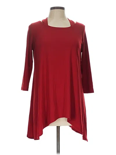 Pre-owned Clara Sun Woo 3/4 Sleeve T-shirt In Burgundy