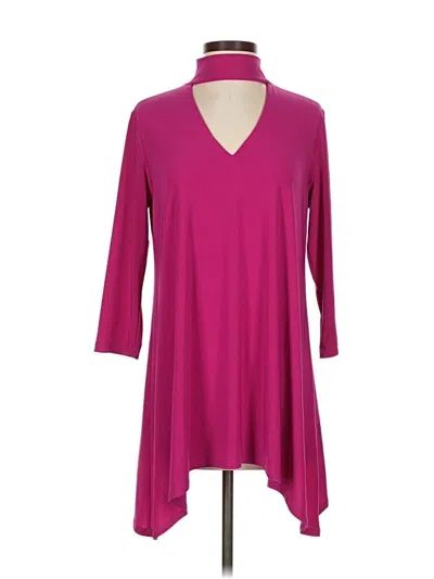 Pre-owned Clara Sun Woo Casual Dress In Burgundy