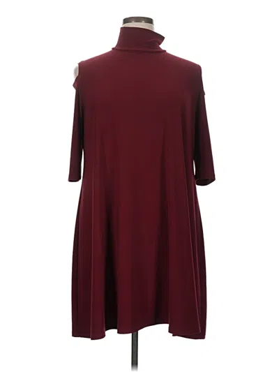 Pre-owned Clara Sun Woo Casual Dress In Burgundy