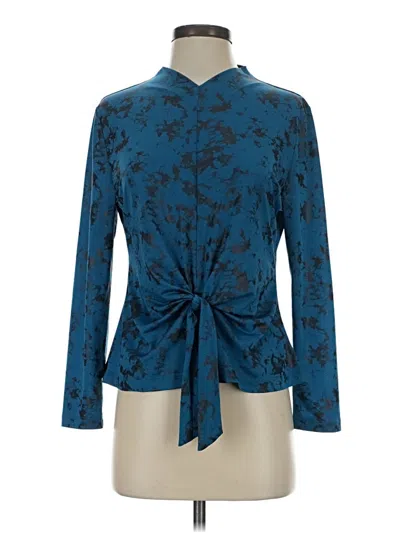 Pre-owned Clara Sun Woo Long Sleeve Blouse In Blue