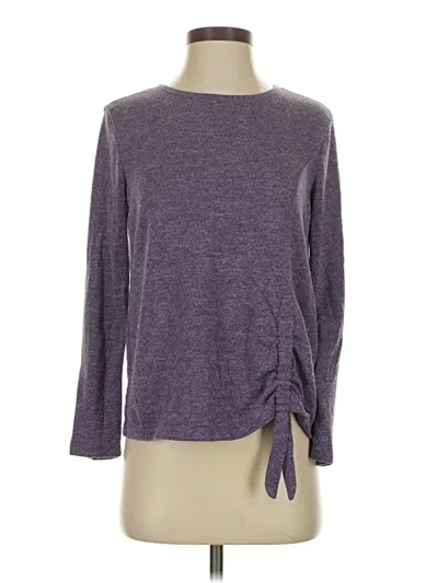 Pre-owned Clara Sun Woo Long Sleeve Top Purple Crew Neck Tops