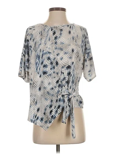 Pre-owned Clara Sun Woo Short Sleeve Blouse In Silver