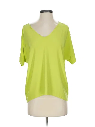 Pre-owned Clara Sun Woo Short Sleeve Top Green Scoop Neck Tops