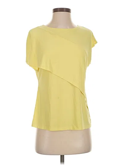 Pre-owned Clara Sun Woo Short Sleeve Top Yellow One Shoulder Neckline Tops