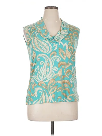 Pre-owned Clara Sun Woo Sleeveless Blouse In Blue