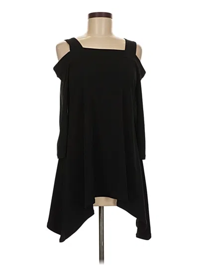 Pre-owned Clara Sun Woo Sleeveless Top Black Cold Shoulder Neckline Tops