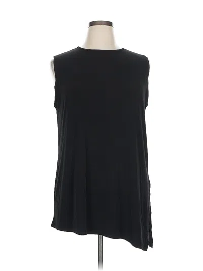 Pre-owned Clara Sun Woo Sleeveless Top Black Crew Neck Tops