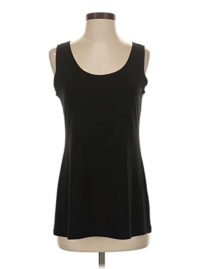 Pre-owned Clara Sun Woo Sleeveless Top Black Scoop Neck Tops